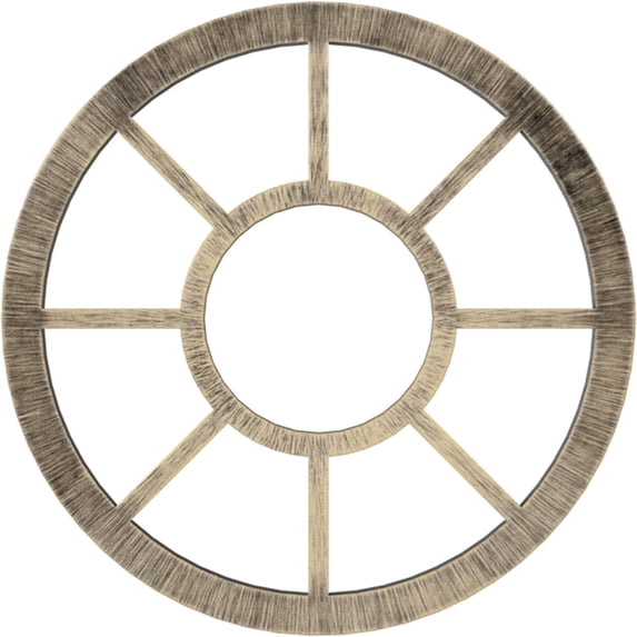 26"OD x 9 1/2"ID x 3/4"P Grace Architectural Grade PVC Pierced Ceiling Medallion, Antiqued Pale Gold