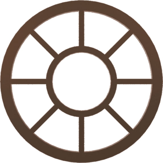 26"OD x 9 1/2"ID x 3/4"P Grace Architectural Grade PVC Pierced Ceiling Medallion, Copper