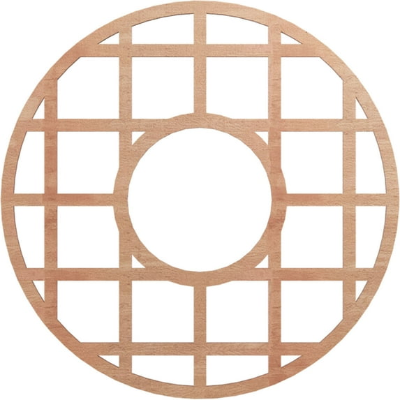 26"OD x 9 1/2"ID x 3/8"T O'Neal Wood Fretwork Pierced Ceiling Medallion, Cherry