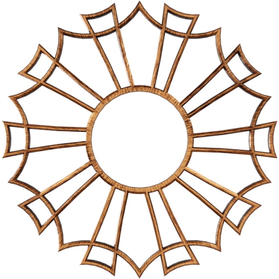 26"OD x 9 1/8"ID x 3/4"P Augustus Architectural Grade PVC Pierced Ceiling Medallion, Antiqued Copper
