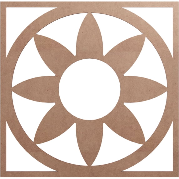 26"OD x 9"ID x 3/8"T Blume Wood Fretwork Pierced Ceiling Medallion, Wood (Paint Grade)