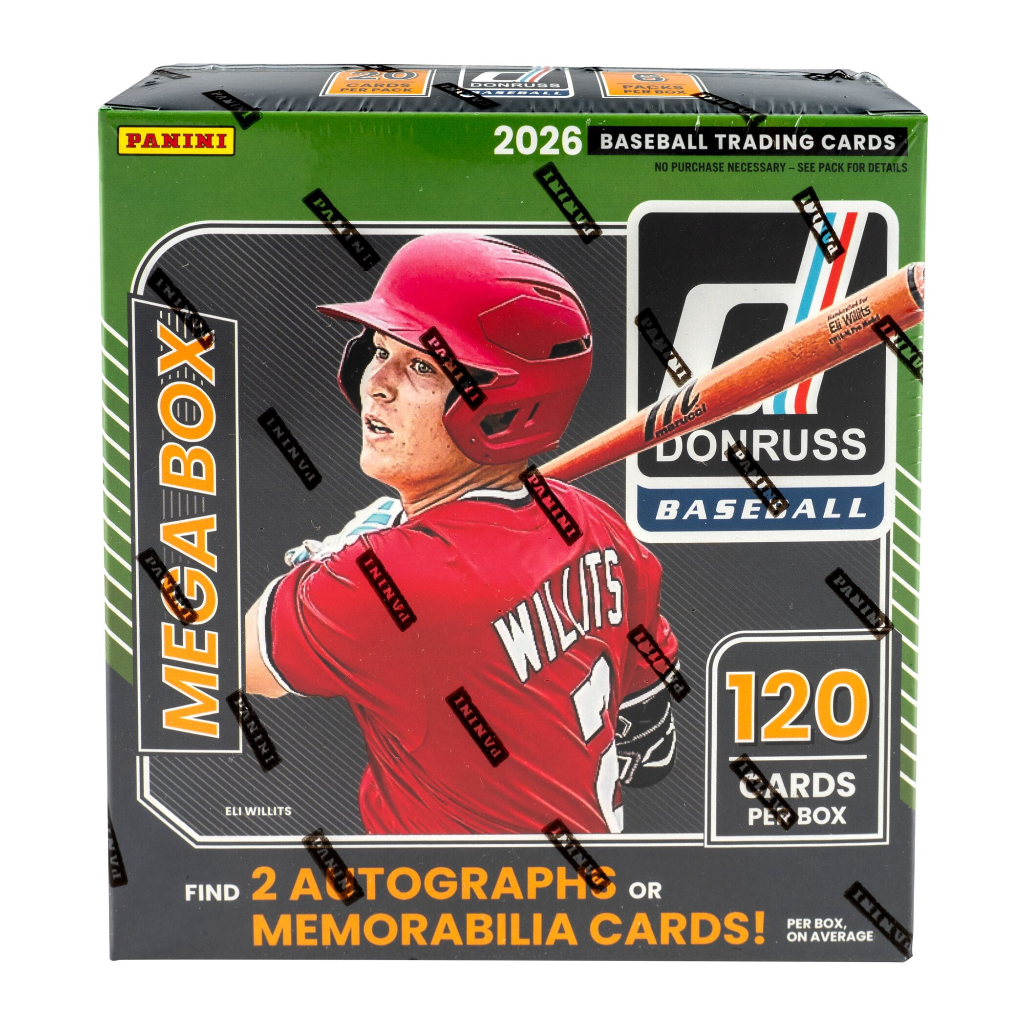 26 Panini Donruss Baseball Trading Cards Mega Box