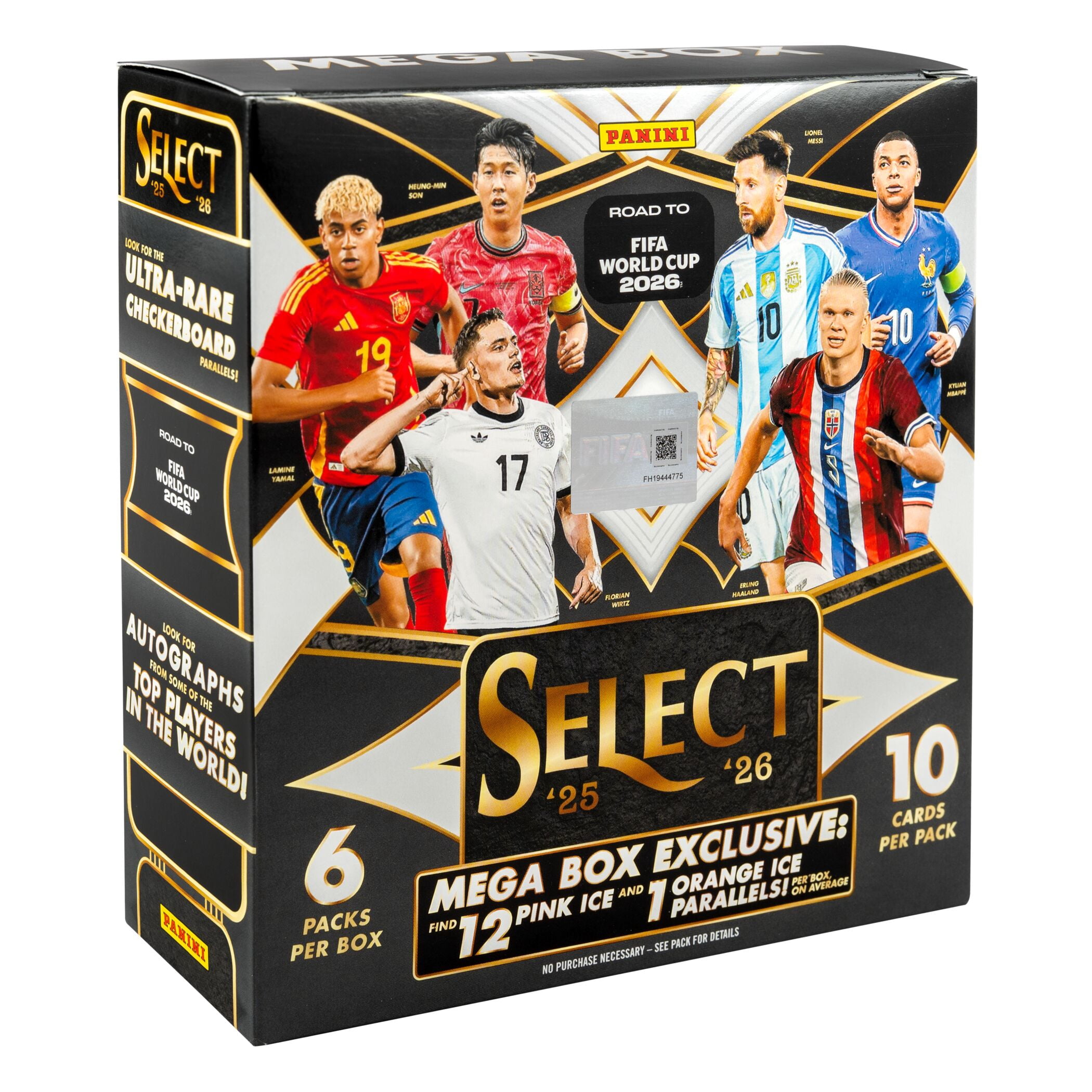 2025-26 Panini Select FIFA Road to the World Cup Trading Cards Mega Box