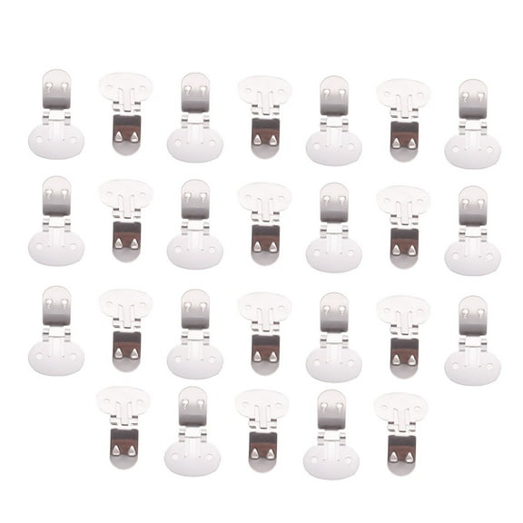 26PCS Shoe Clips Large Flat Blank Iron Metal Clips Shoe Supplies for DIY Craft Project