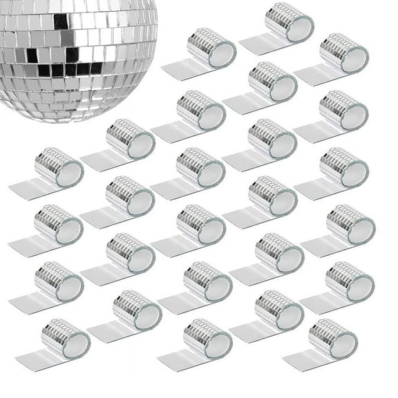 26 PCS Mirror Mosaic Tiles Self Adhesive Disco Ball Small Square Sticker for DIY Craft