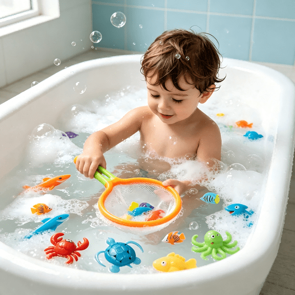 26 PCS Pool Toys for Kids, Cute Bath Toys Dive and Grab Fishing Game Set, Diving Toys for Summer Pool Swimming Bath Time