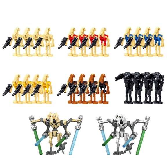 26 PCS The Clone Wars Battle Droids Clone Troopers Building Blocks Set Creative Minifigures Action Toys for Boys Girls Birthday Gift Cake Decorations