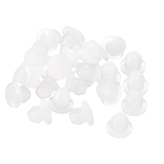 Uxcell 26Pcs Silicone Hole Plug, Clear Fit for Bottle Pipes 4.5mm Inner Diameter