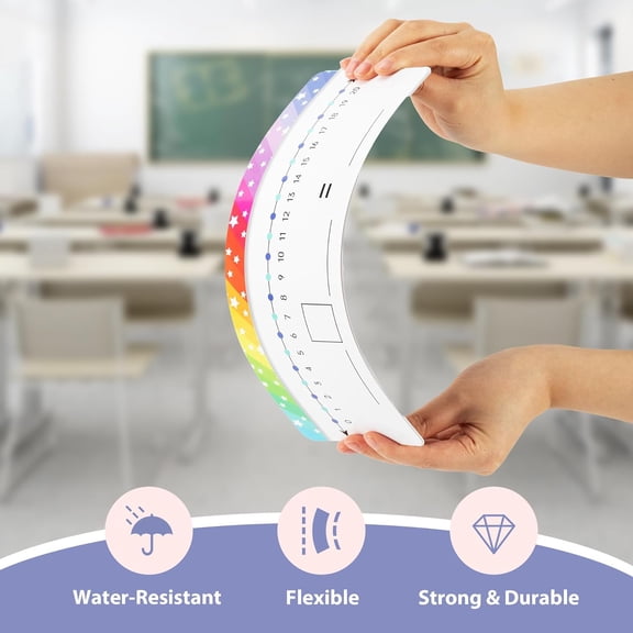 26 Packs Number Line Dry Erase Boards Cards, Double Sided Writable and Erasable Math White Board for Home, 11.8 x 4.$$Office