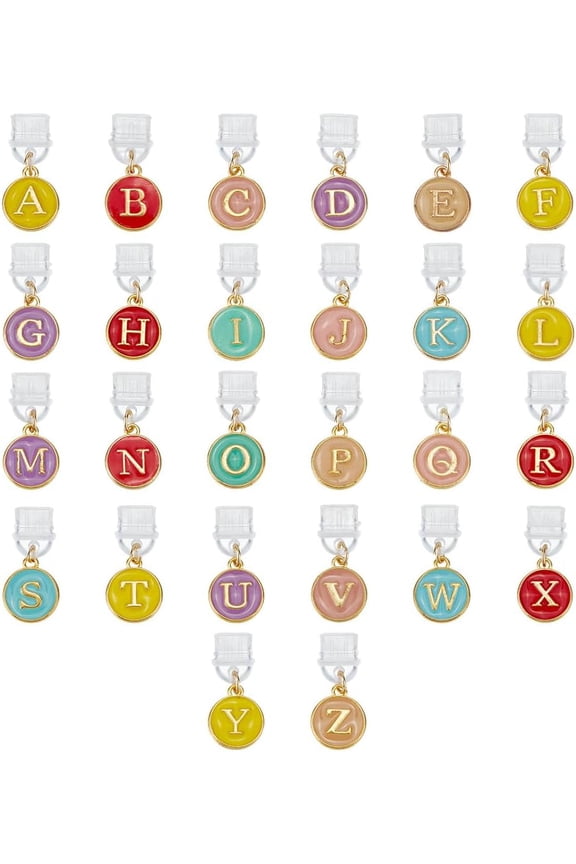 26 Pcs 26 Styles Letter Dust Plug Charms Type C Dust Plugs 1 Inch Long Mobile Dustproof Plug with Pendants USB C-Port Caps Protector