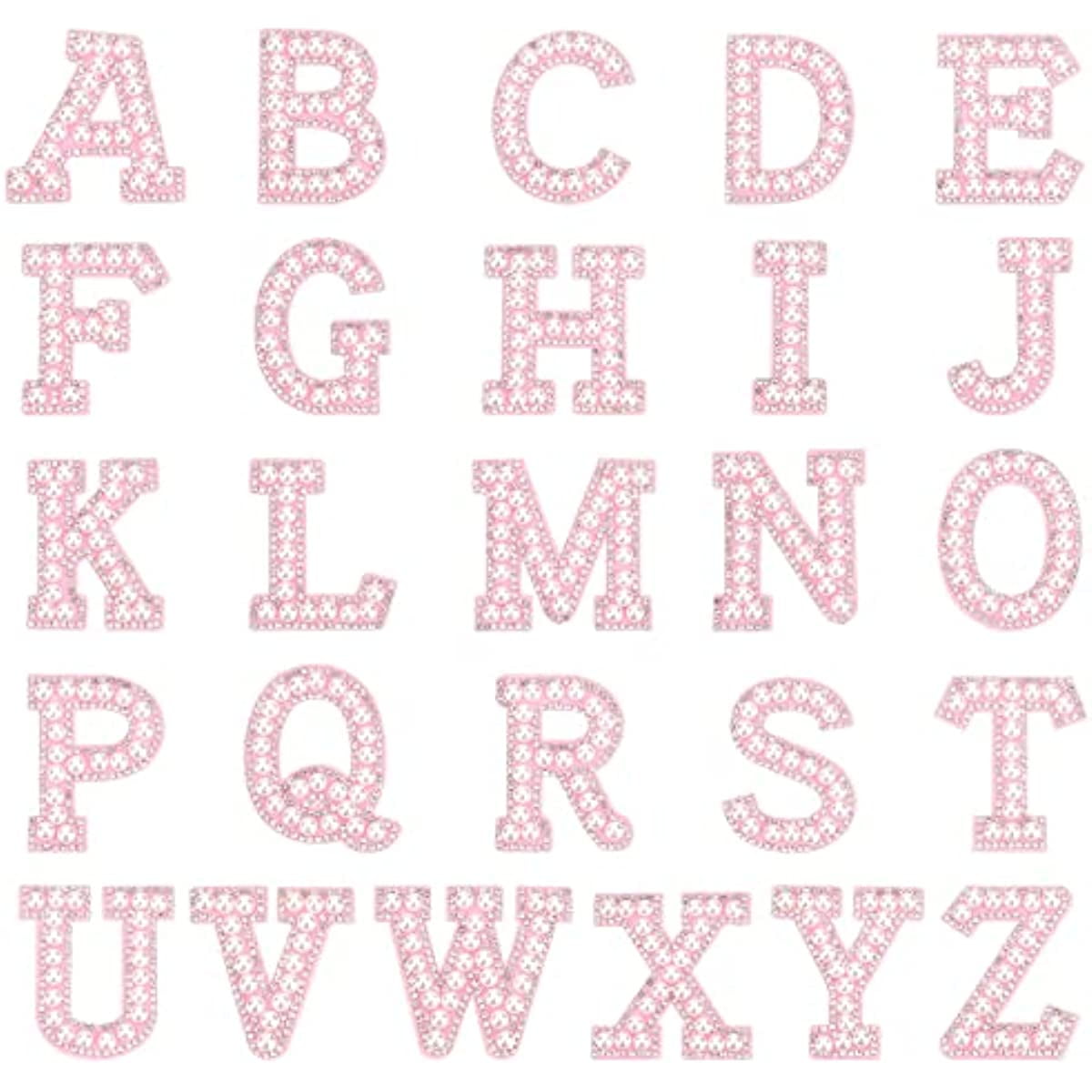 Hotfix Rhinestone Iron on Letter Patch, Bling Iron on Letters, Glitter  Letter Applique, Diy Monogram 