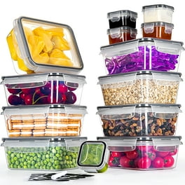 The Oniriq  Stackable Clear Bins with Removable Dividers - Food