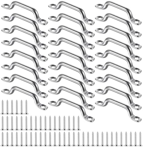 Anelli Di Ancoraggio In Acciaio Inox 316 Per Barche – 4 Pezzi Con Viti, 49x14 Mm, Per Yacht Kayak Camper