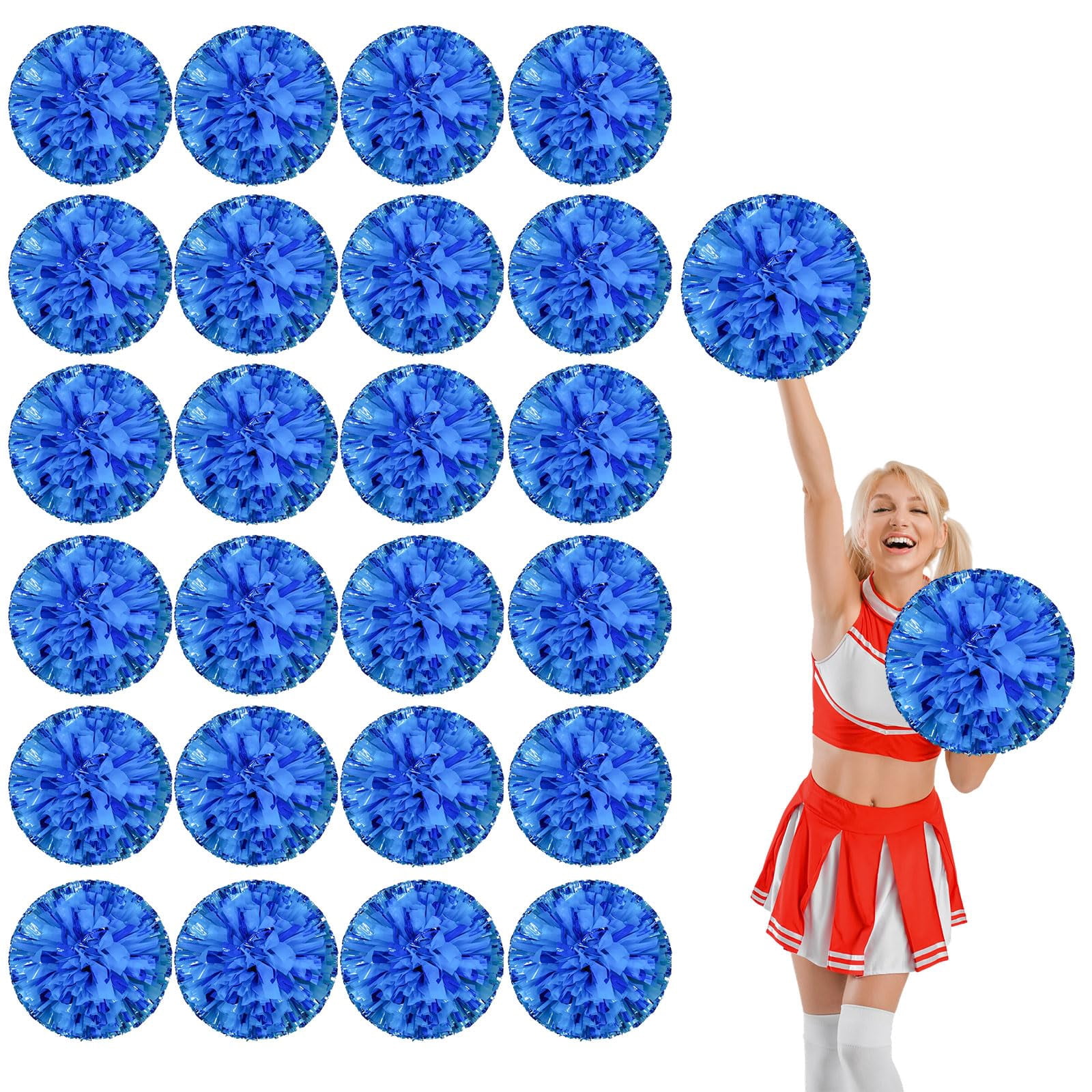 26 Pcs Cheerleading poms,pom poms Cheerleading with Four Finger Payment Cheer Pom Pomsfor Dance, Matches, Team Spirit Sports