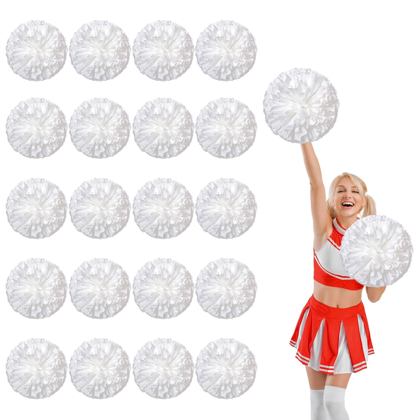 26 Pcs Cheerleading poms,pom poms Cheerleading with Handle Style Cheer Pom Pomsfor Dance, Matches, Team Spirit Sports