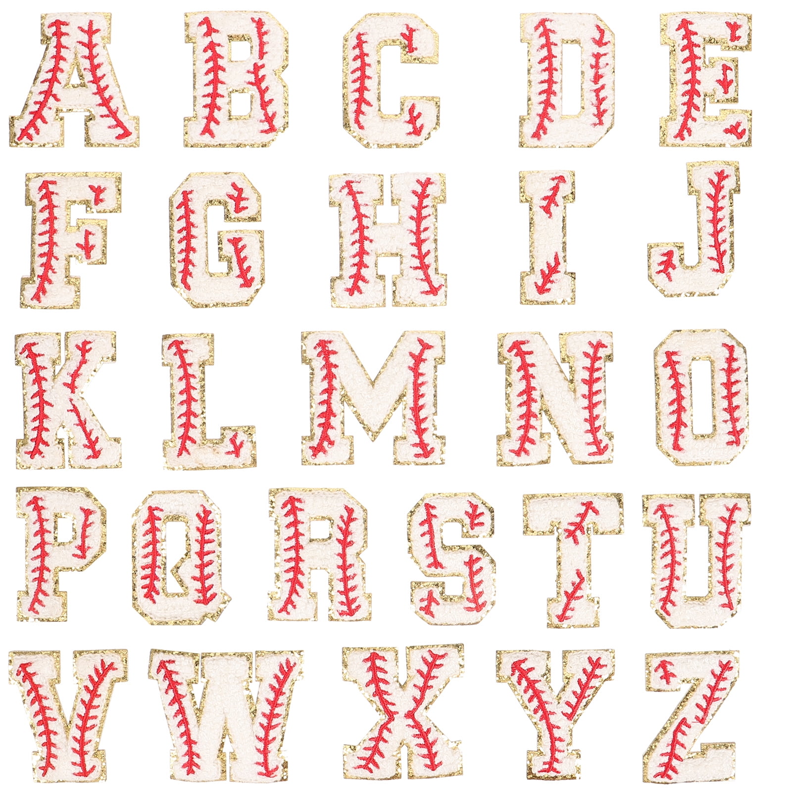 26 Pcs Decor Coats Home Forniture Fabric Letters Hat Patches Self-adhesive Non-iron Towel Embroidery Cloth Chenille