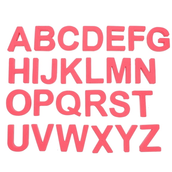 Red EVA English Capital Letter Refrigerator Magnets for Kids Learning and Decor 26pcs