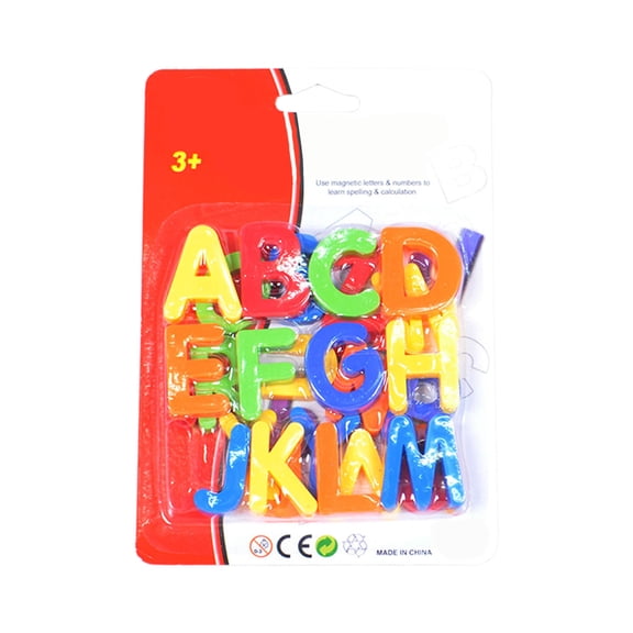 26 Pcs Food Grade Silicone Uppercase Letter Fridge , Rainbow Color Alphabet Early Learning Toy, Safe Non-Toxic ABC Preschool Educational Gift for Girls Boys Kids Toddlers Children