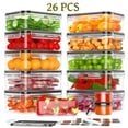 thumbnail image 1 of Baokaler 26 Pcs Food Storage Containers with Lids Airtight, Plastic Meal Prep Containers Reusable for Kitchen Organization, BPA-Free, Leak Proof with Labels & Marker Pen, 1 of 12