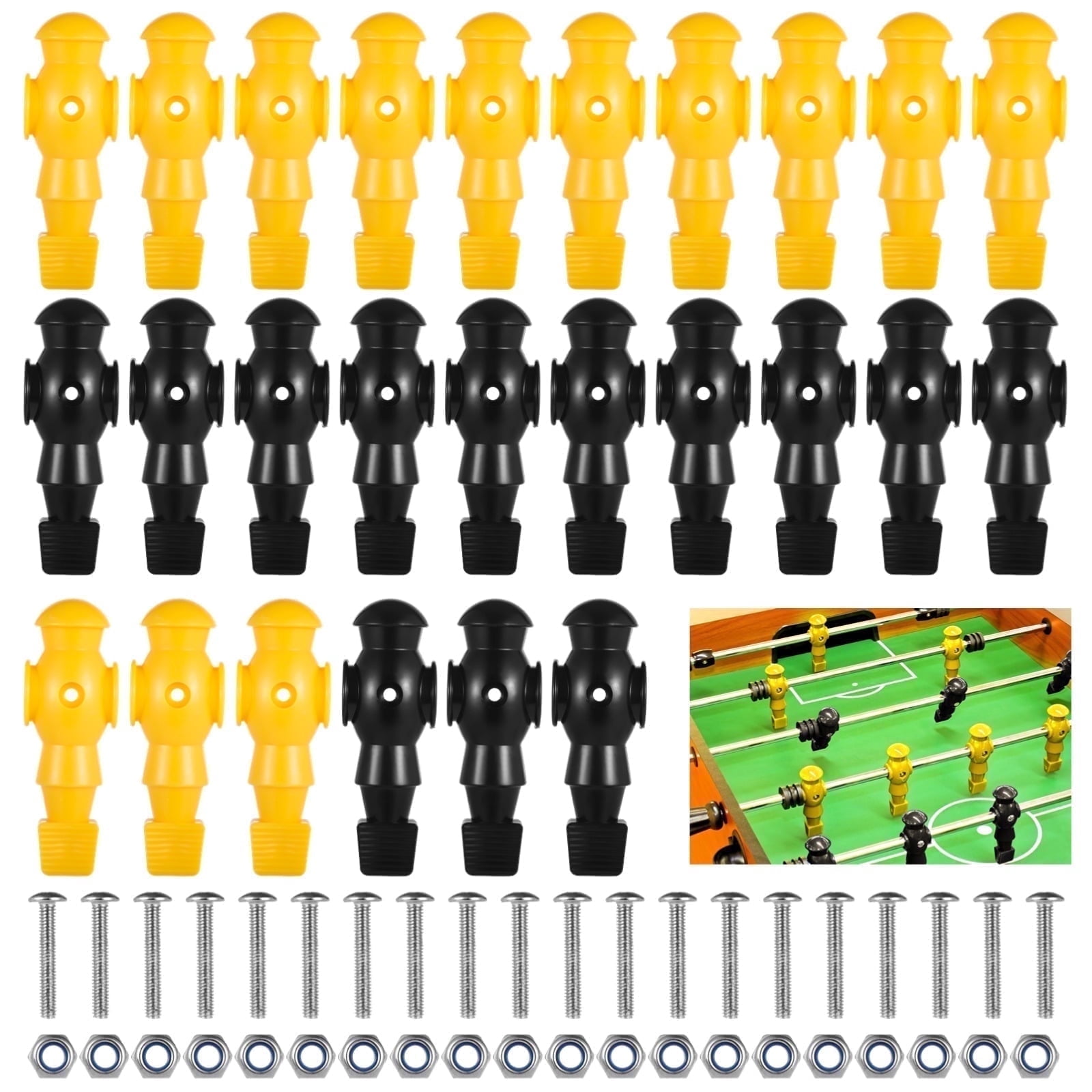 Player Set Tressify, 26-Pack Resin Foosball Players Set, 5/8
