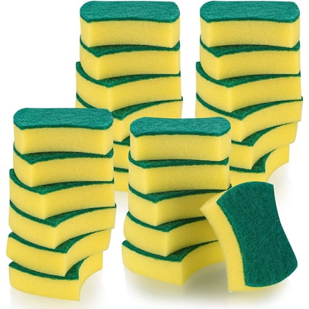 26 Pcs Kitchen Cleaning Sponges, Dishes Cleaning Scrub Sponges, Abrasive Scrubber Sponge Washing Dishes Pads Sponges, for Kitchen, Dishes, Bathroom, Car Wash, Scouring Scrubbing/Absorbent