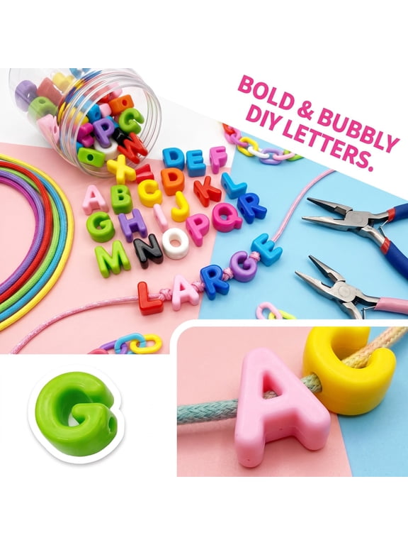 26 Pcs Large Acrylic Letter Beads Colorful Big Alphabet Beads Chunky Initial Bead For Friendship Bracelets Making Keychains Bag Charms Shoelaces