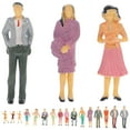thumbnail image 1 of 26pcs People Figurines Mini Models Plastic Figures for Doll House Decor in Mixed Style, 1 of 8