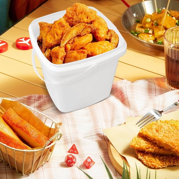 26 Pcs Plastic Food Containers with Lids and Handle 67 Oz 2 Qt 0.5 Gallon Kitchen Food Storage Buckets Reusable Square Deli Storage Buckets for Ice Cream, Freezer and Microwave