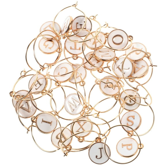 26 Pcs Wine Glass Ring Decorate Beverages Charm Tags Charms Decorative Drink Markers White
