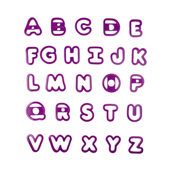 26-Piece Alphabet Cookie Cutter Set, Plastic Letter and Number Cookie Cutters, Baking Tools for DIY Cookies, Cakes and Fondant Decorations