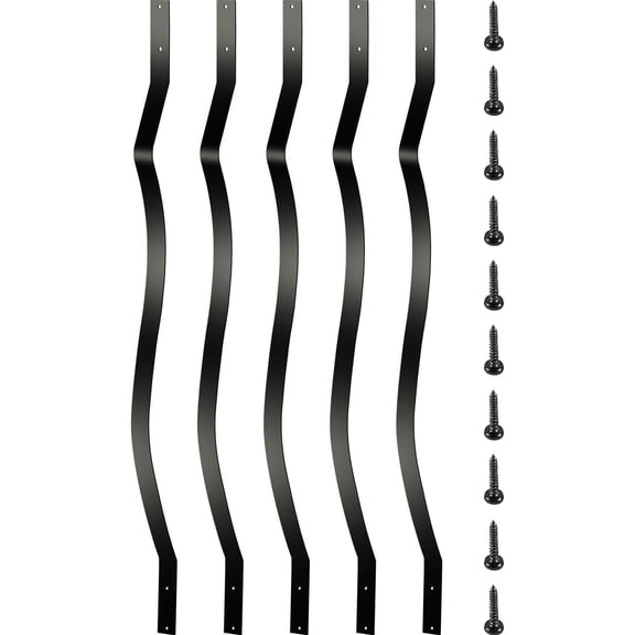26 Piece Aluminum Deck Railing 32.25 x 1 Inch Stair Railing with Screws for Wood Composite Decks Outdoor Porch