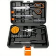 thumbnail image 1 of 26-Piece General Household Hand Tool Kit with Orange Plastic Toolbox Storage Case - Essential DIY &amp; Repair Tools for Home, Garage, and Workshop - Compact &amp; Portable 9.4" x 5.9" x 2.4", 1 of 6