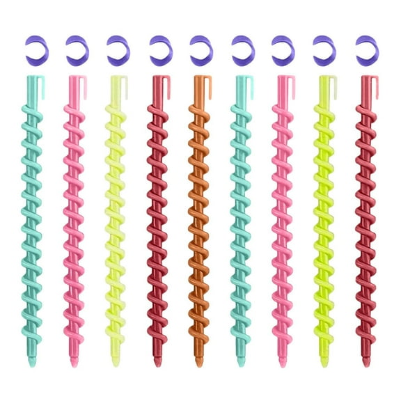26-Piece Spiral Hair Curling Rods Set - Heatless Cold Perm Rollers for Long-Lasting Curls & Volume, All Hair Types