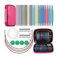 thumbnail image 1 of 26 Pieces Aluminum Interchangeable Circular Knitting Needle Set,13 Size Interchangeable Crochet Needles for Knitting By PULMCheerger, 1 of 7