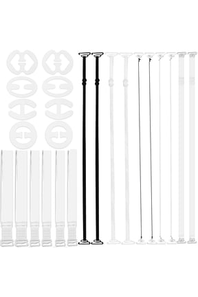 26 Pieces Clear Bra Straps Set Invisible Adjustable Non-Slip Shoulder Strap Clips Bra Replacement Accessories for Women Bras Racerback Off-Shoulder Dresses Shirts