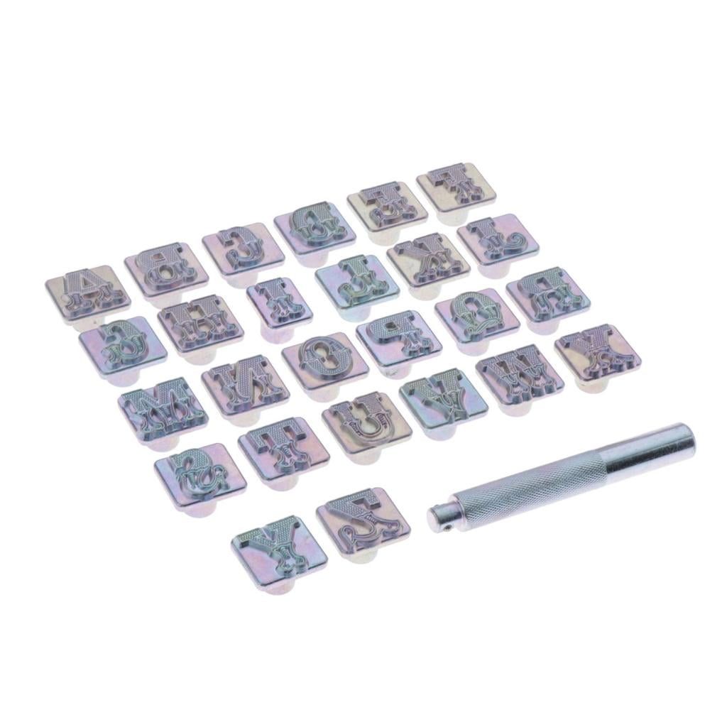 Walnut Hollow Hot Stamps Alphabet Set Uppercase 26 Pieces & Punch Handle