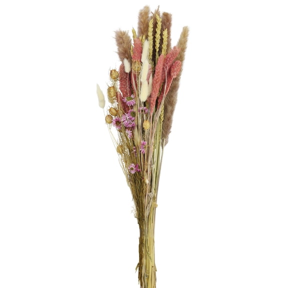 26" Pink Dried Foliage Bouquet by Ashland  Natural Botanical Stems for DIY Floral Arrangements & Home Decor - 8 Pack