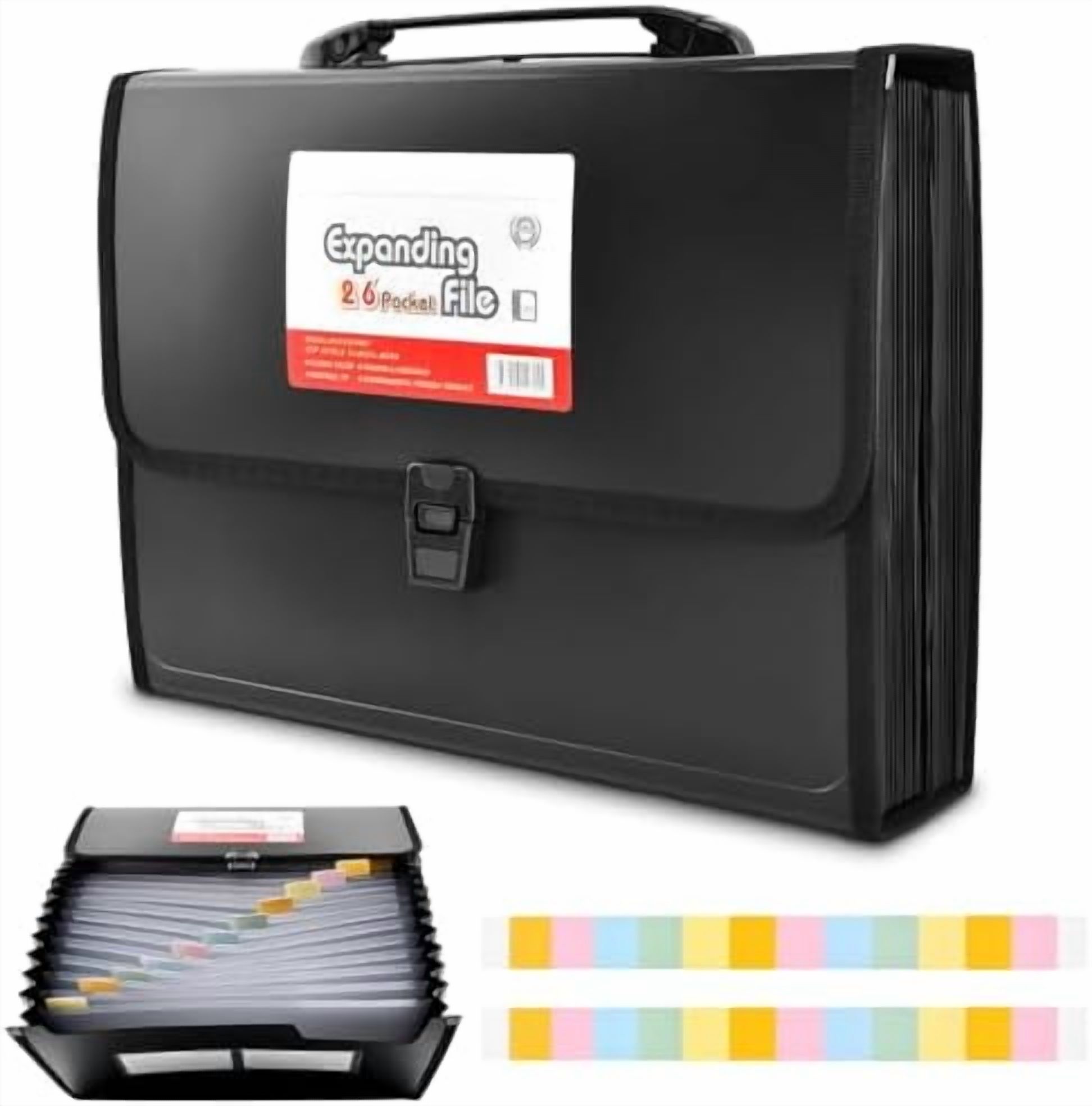 26 Pockets Accordion File Organizer with Lock,Document Organizer with ...
