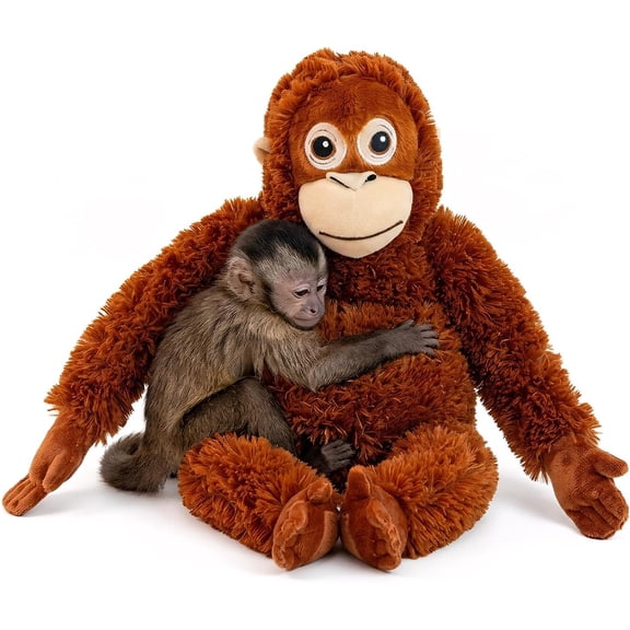 26” Punching Monkey Plush Pillow – Emotional Support Stuffed Animal, Soft Zoo-Inspired Hugging Monkey Doll for Adults & Lovers, Cute Stress Relief Gift