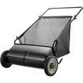 thumbnail image 1 of 26" Push Lawn Sweeper, 7 ft³ Mesh Collection Bag, Heavy-Duty Steel Frame & Rubber Wheels, 4 Spinning Brushes, 1 of 8