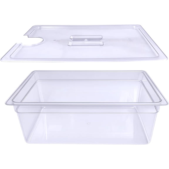 26 QT Sous Vide Container with Lid,Sous Vide Cookers Compatible with Anova, Joule, Nano, Wancle, Instapot,Perfect for Chicken, Beef,Parties and Professionals (26 qt without rack)