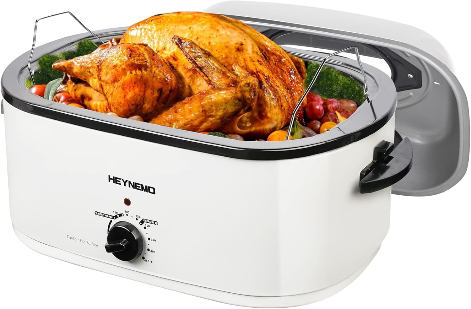 26 Quart Electric Roaster Oven with Visible & SelfBasting Lid, Large
