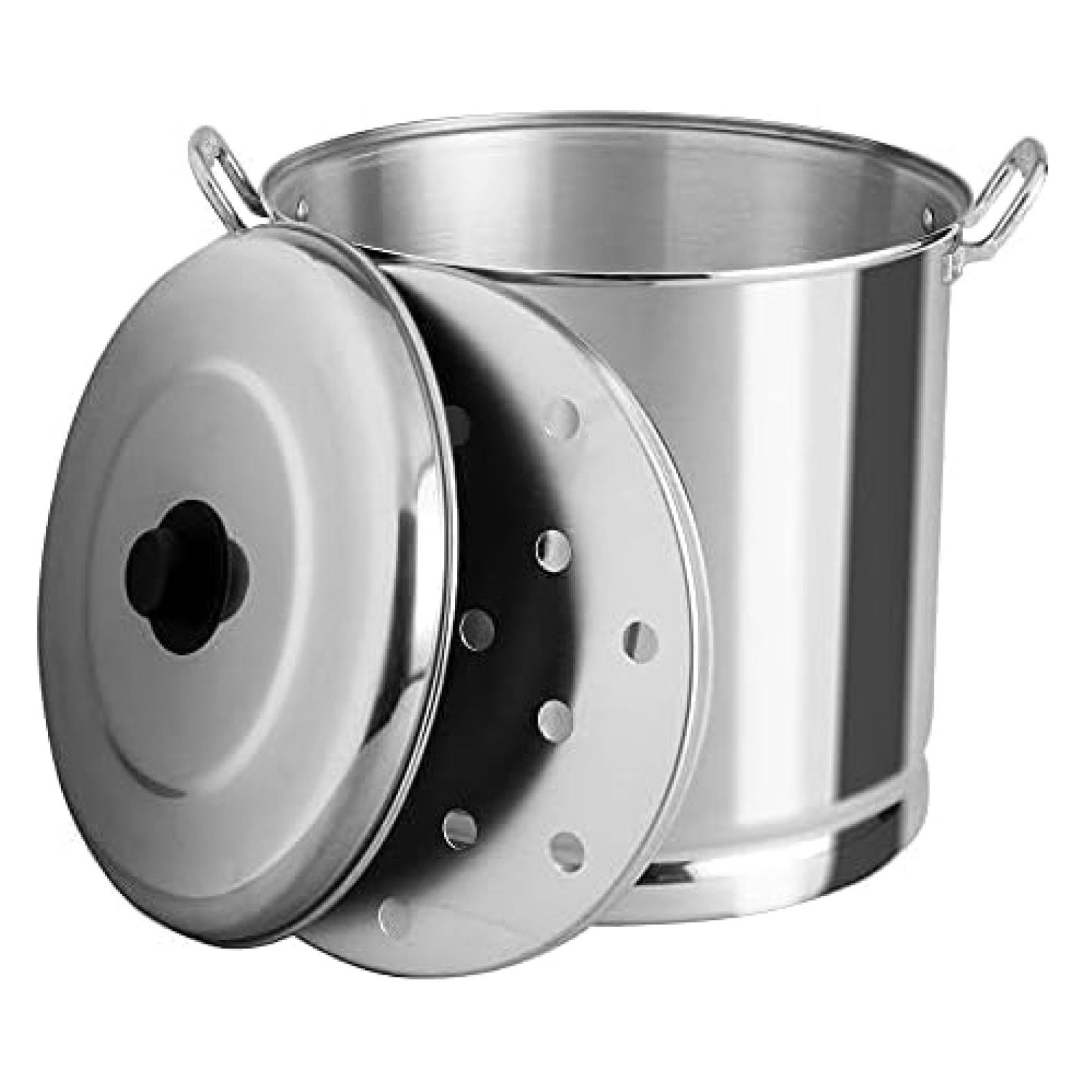 26Quart Steamer Pot (Aluminum) with Tray & Aluminum Lid for Most