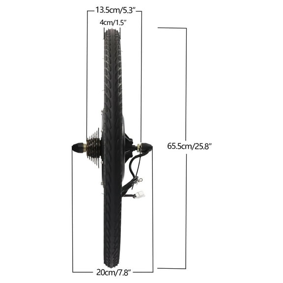 26" Rear Wheel 48V 1000W Electric Bicycle EBike Conversion Kit Hub Motor Cycling 440rpm for Cyclists To Convert Ordinary Bicycles Into Electric Bicycles and It Fits 26inch Bikes.