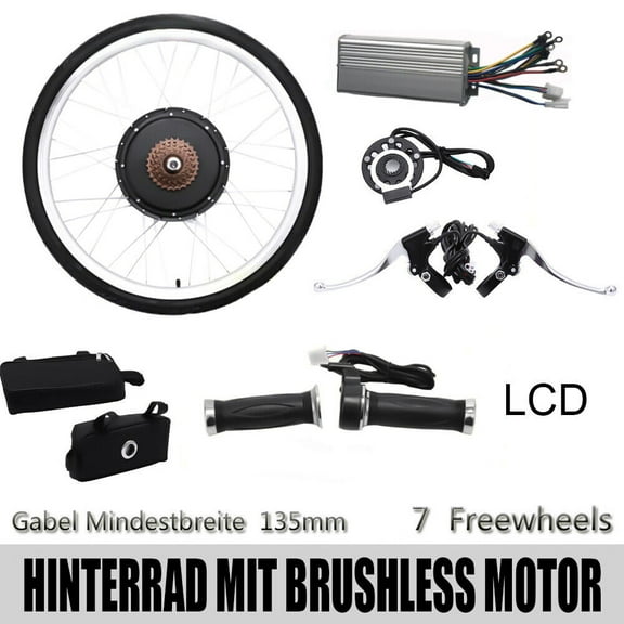 26" Rear Wheel Conversion Kit, 48V 1000W Ebike Conversion Kit for Electric Bike W/LCD