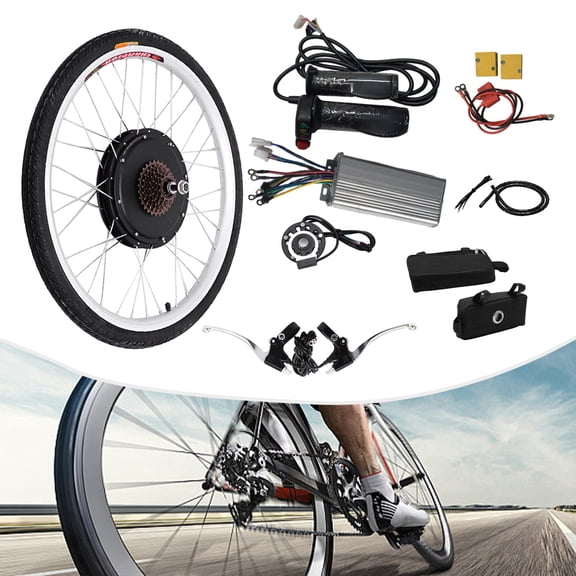 26" Rear Wheel Electric Bicycle Conversion Kit E-Bike Motor Hub Kit 1000W 48V