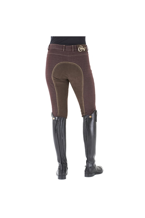 26 Regular Ovation Euro Melange Full Seat Breech Ladies Antimicrobial Brown