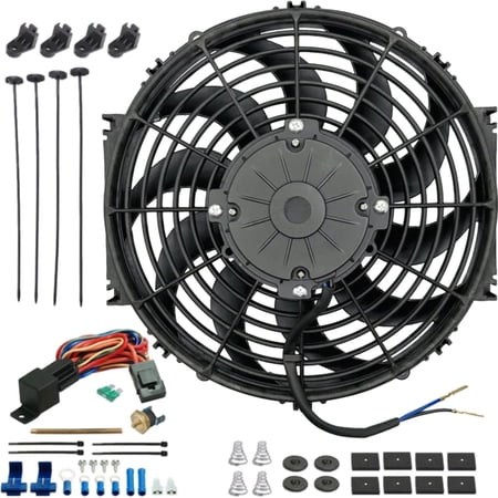 26 Row 6AN Transmission Oil Cooler Electric Fan Hose Temperature Switch Kit
