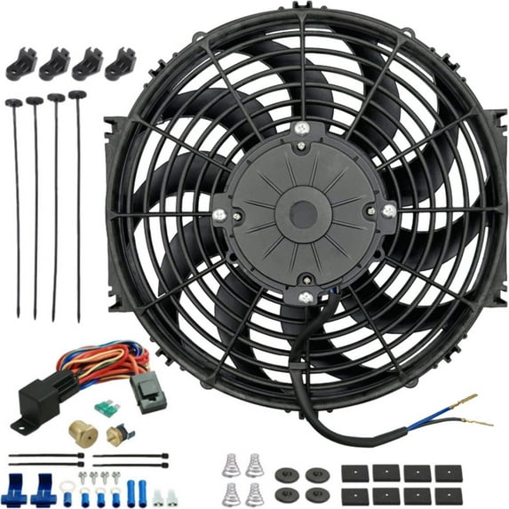 26 Row 6AN Transmission Oil Cooler Electric Fan Push-in Temperature Switch Kit