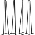 thumbnail image 1 of 26" Set of 4 airpin Table Legs Hairpin Table Legs 880lbs Load Capacity (Each 220lbs) Hairpin Desk Legs 3 Rods for Bench Desk Dining End Table Chairs Carbon Steel, 1 of 7